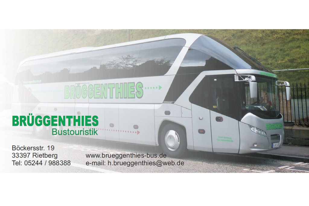 Brüggenthies Bustouristik Sponsor bei Germania Westerwiehe